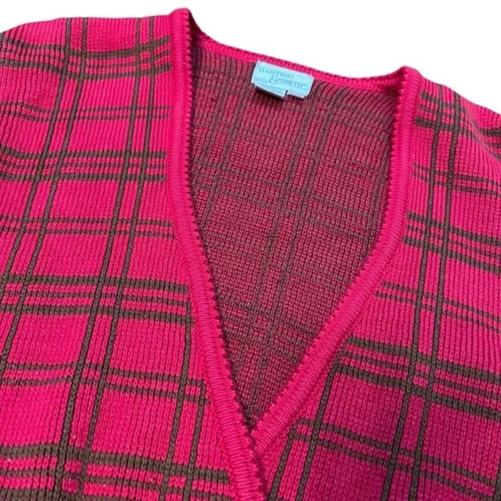 Vintage Hasting and Smith Holiday Knit Sweater‎ Cardigan Medium Oversized Cozy